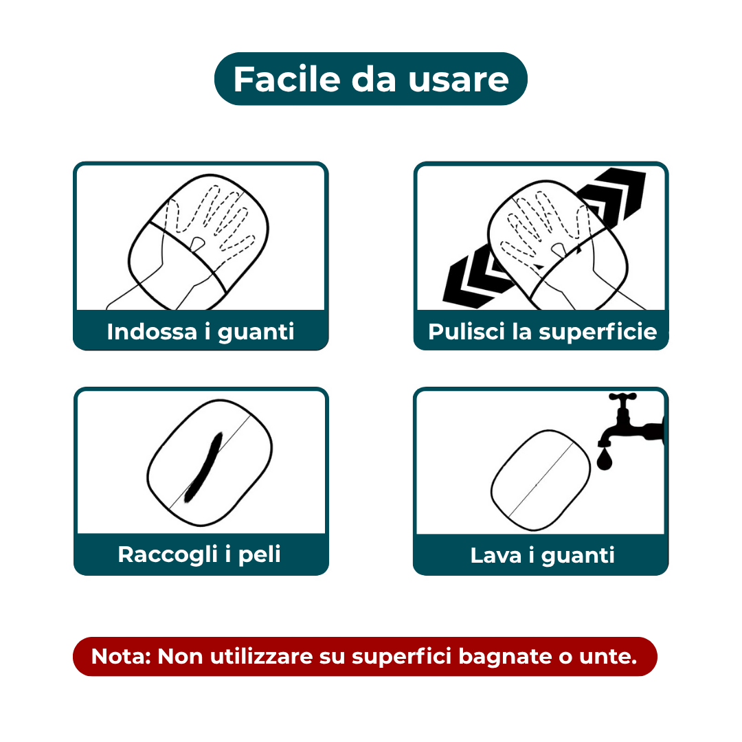 PetMagnet™- Guanti Elettrostatici per Peli di Animali 🤩